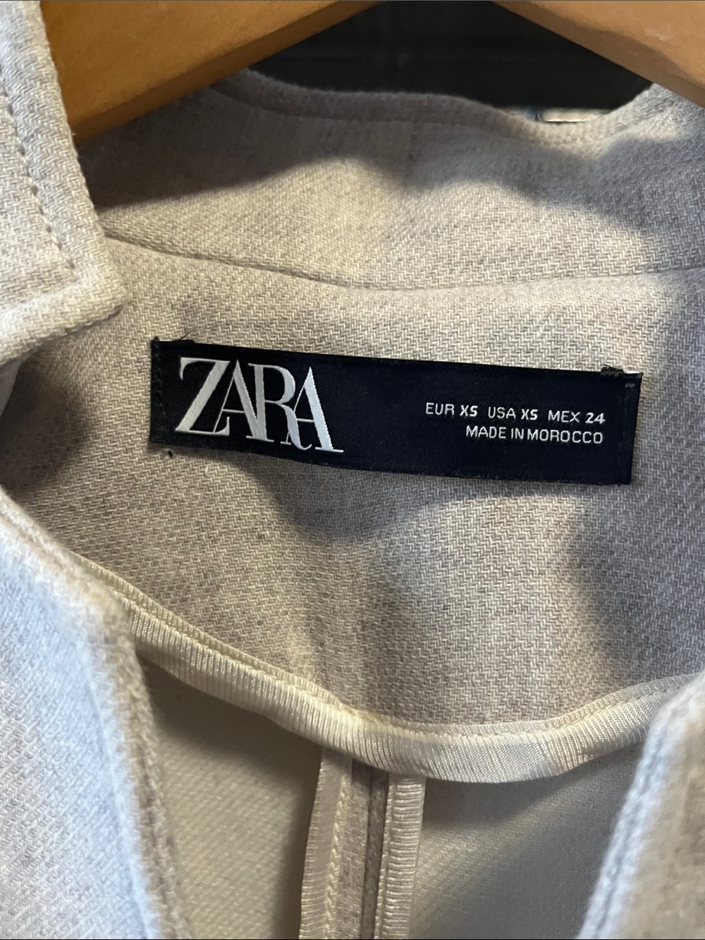 ZARA COTTON BLEND JACKET EUC SIZE XS - Picture 5 of 6